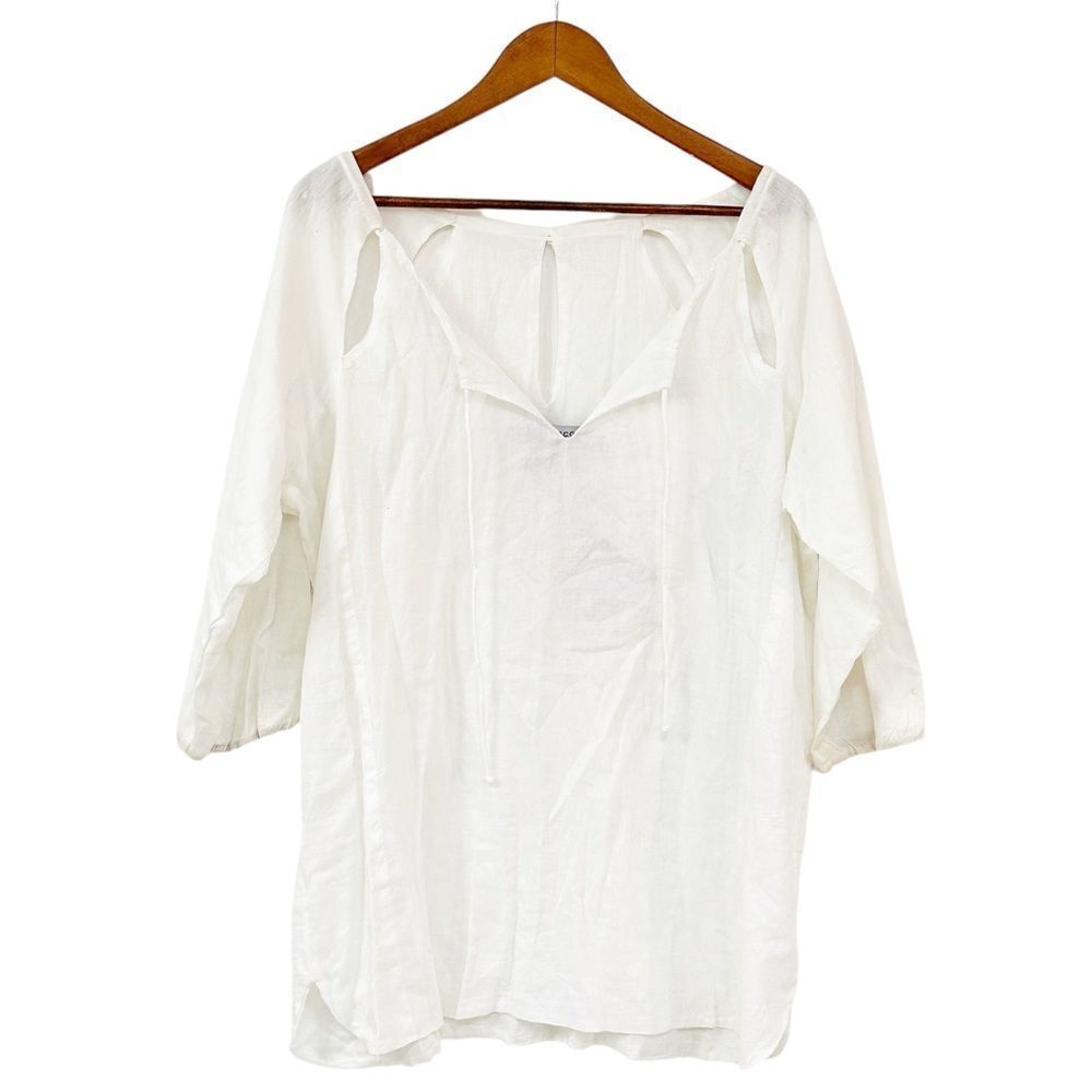 Gretchen Scott Designs White Cutout Top